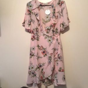 Floral wrap dress
